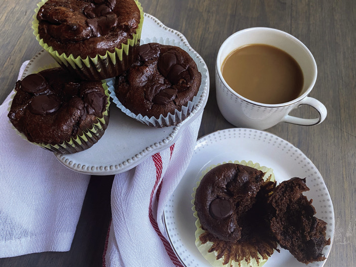Double Chocolate-Almond Butter Muffins offer an incredibly moist, delicious, and incredible sweetness that share the rewards that plants and nature have to offer. | ANGELINA LARUE PHOTO