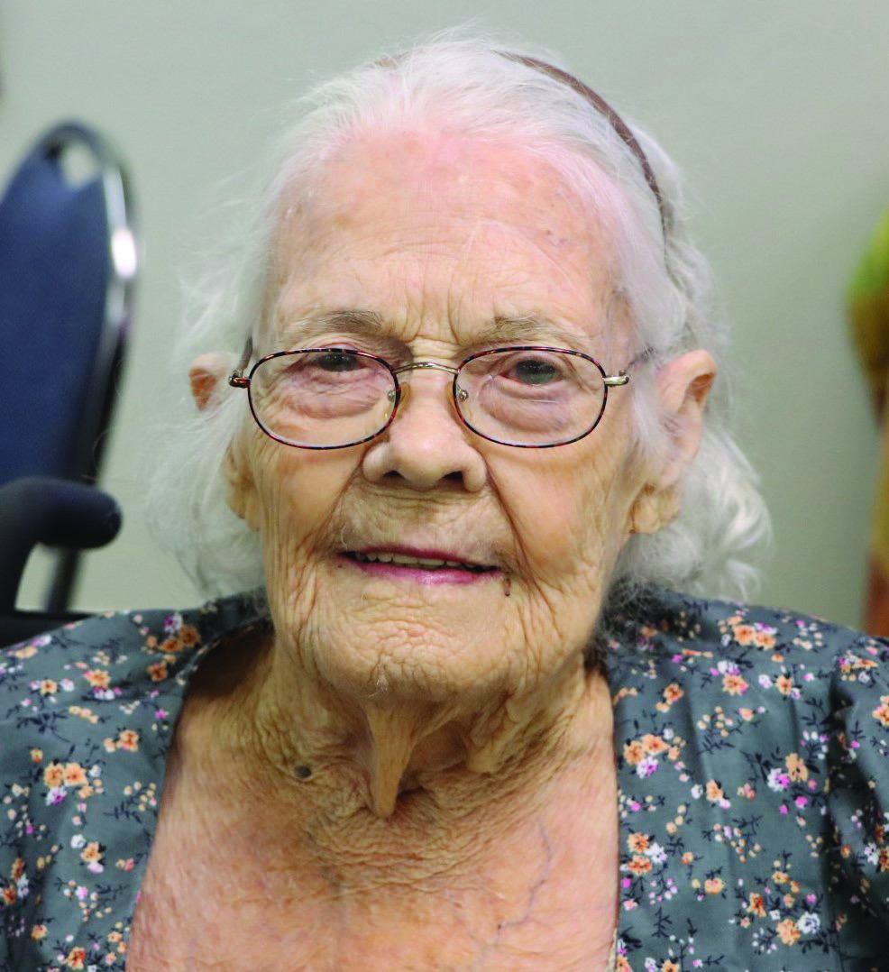 HAPPY BIRTHDAY Happy “100 years young” birthday wishes go to Lessie Nicholson of Munday. | ADRIANNA FINLEY PHOTO
