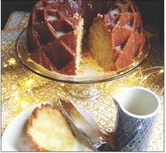 STAR OF THE SHOW A simple Bundt cake can easily be a showstopper for your table, especially when it’s as dense and decadent as this Coconut Cream Pound Cake. | ANGELINA LaRUE PHOTO