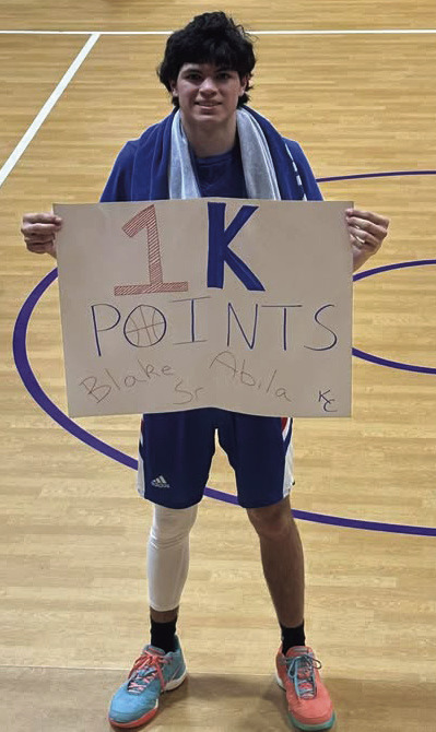 CAREERMILESTONE Congratulations to Knox City Senior Blake Abila for reaching 1000 career points. | COURTESY PHOTO