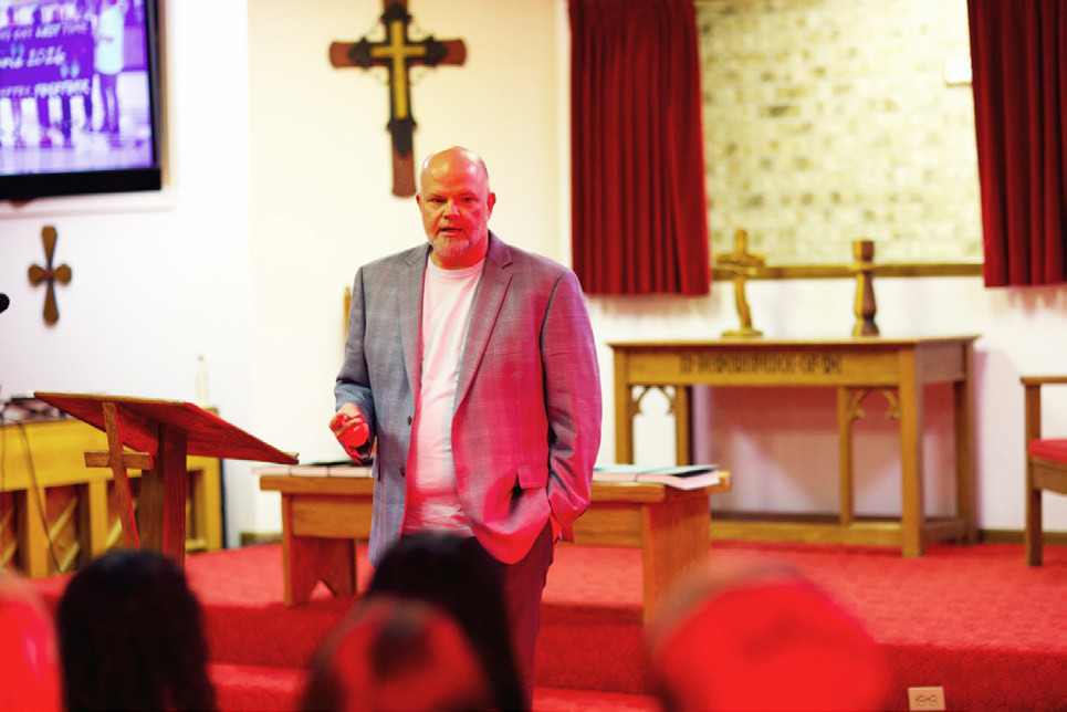 KCHS PRINCIPAL Mr. Brann shared a three-point devotional with the graduates.