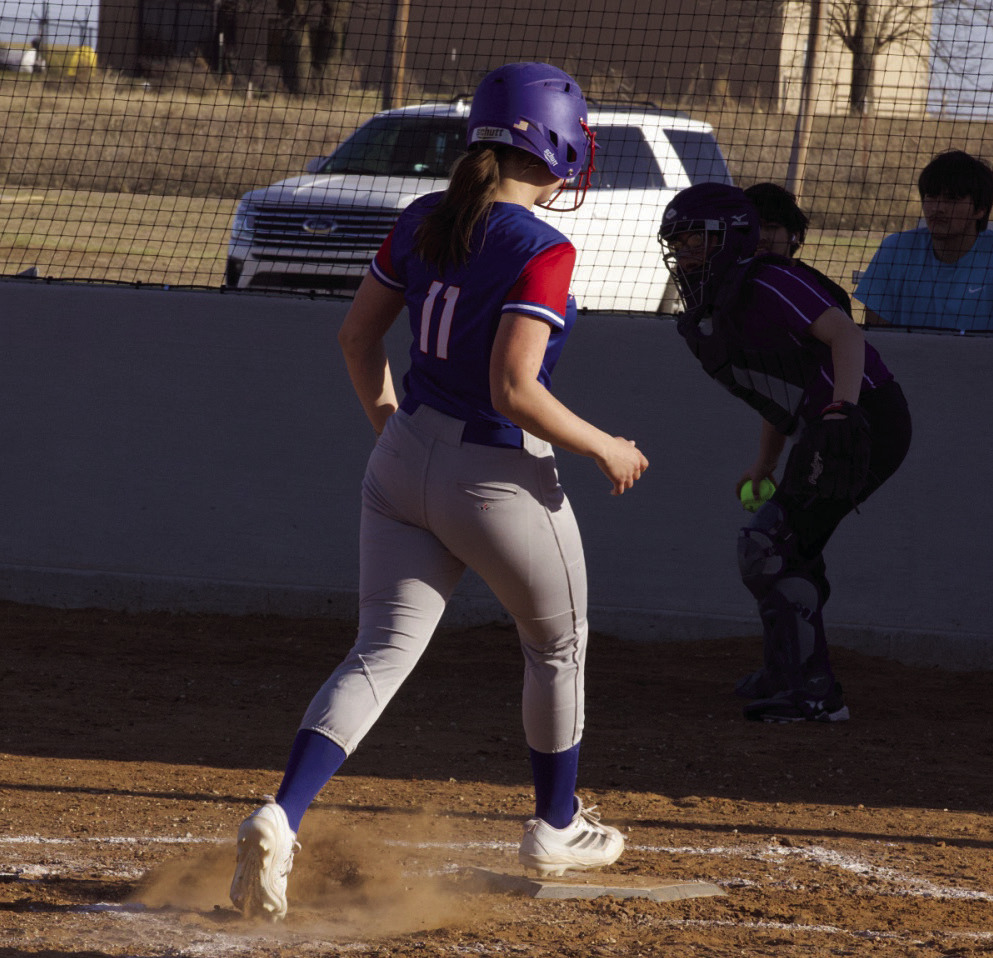 Zanna Moore crosses homeplate for the score. | SHERI BATY PHOTOS
