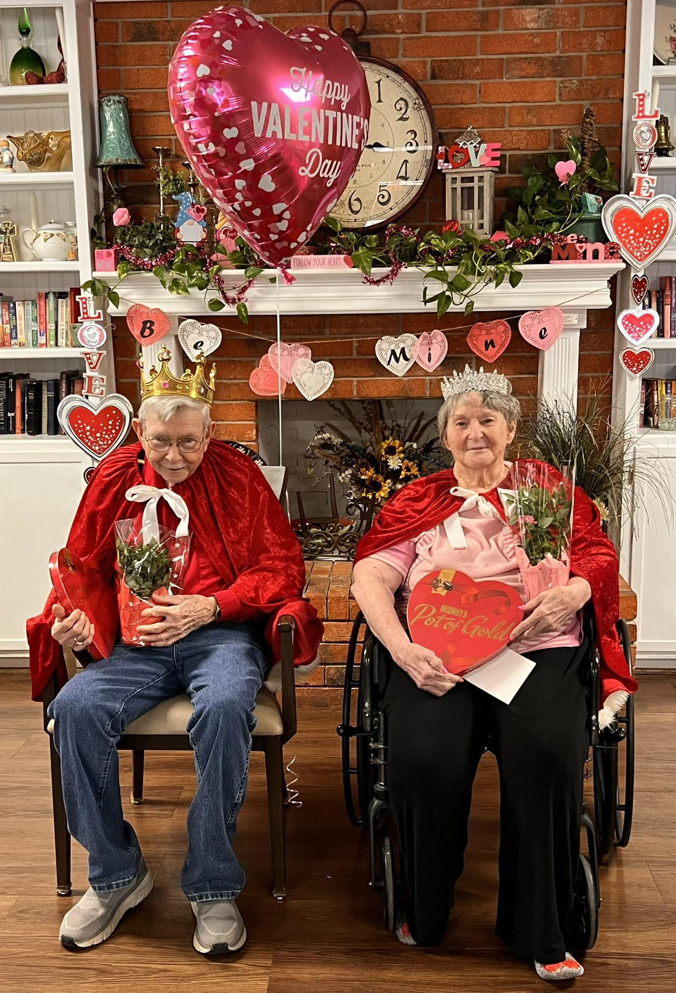 ROYALTY FOR A DAY The Munday Nursing Center crowned King Jerry Stickland and Queen Shirley Smith as Valentine’s Royalty for a Day. | COURTESY PHOTO