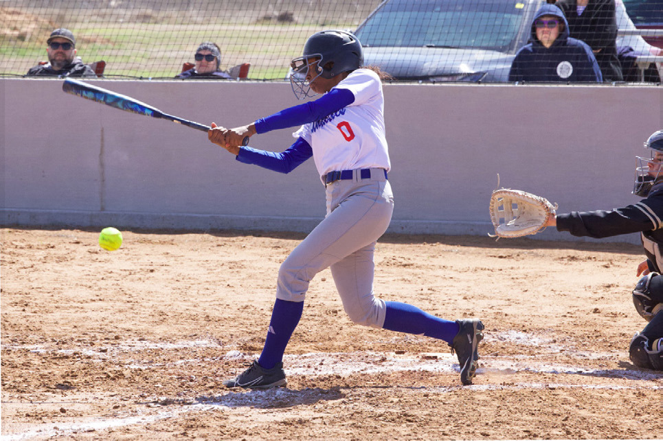 HOMERUN In Knox City’s softball game versus Jayton last week, Naveah Martinez scored an in-the-park home run.