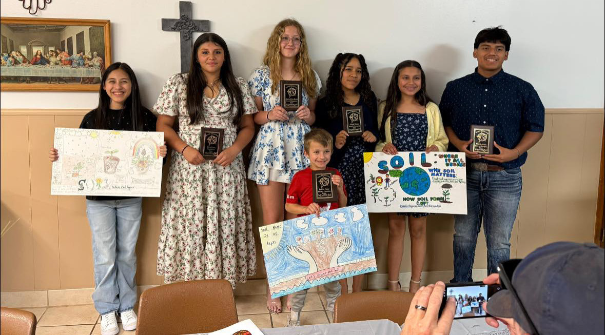 KNOXCITYHONORS Lastweek these KCOB students were honored at the Wichita Brazos Soil and Water Conservation banquet for winning the Poster and Essay Contest. | COURTESY PHOTO
