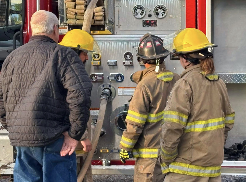 The Knox CityVolunteer Fire Department held pump operations and hose handling training earlier this week. | COURTESY PHOTOS