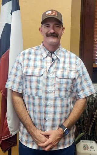 SWORN IN This photo from earlier in the summer was taken when Eddie Blackburn was hired as a part-time Foard County Deputy. Blackburn has been appointed as Chief Deputy for Foard County and is leaving the Knox City Police Department. | TROY PARTON
