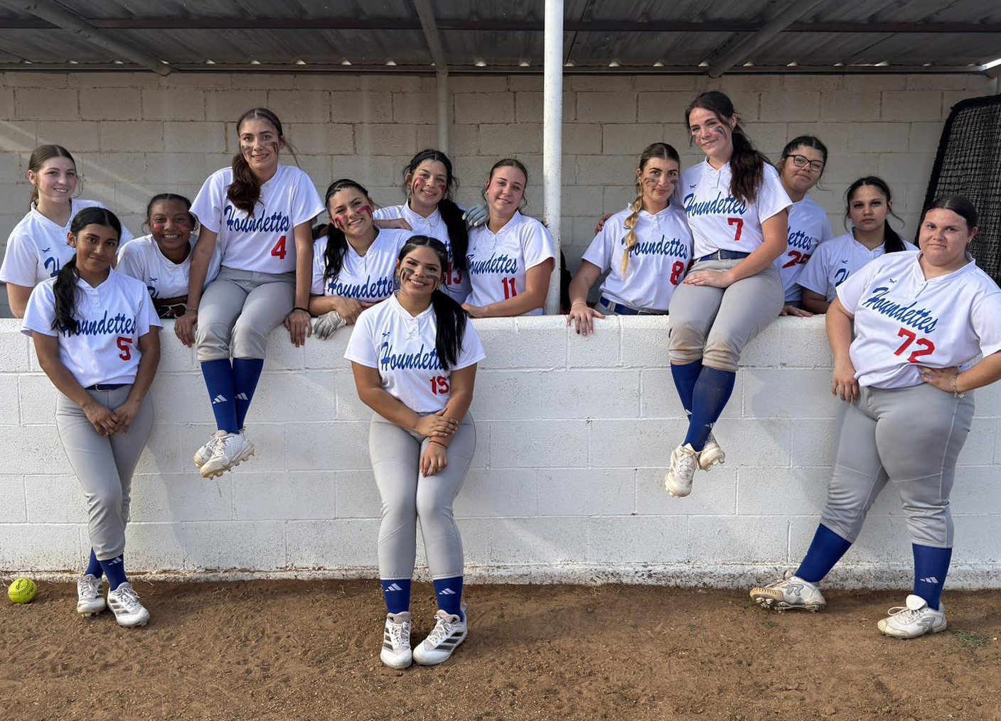 HOUNDETTESWIN Knox City softball defeated Jayton last week in a 27-13 win. | COURTESY PHOTO