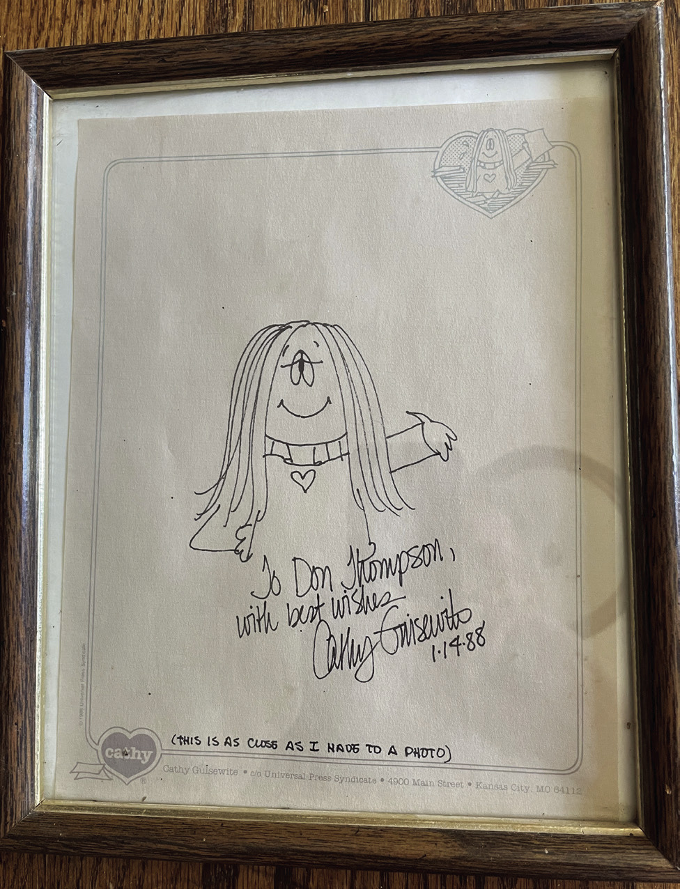 CATHY’S SELF PORTRAIT Cartoonist Cathy Guisewite wrote this caricature self-portrait “is as close as I have to a photo.” | DON THOMPSON PHOTO