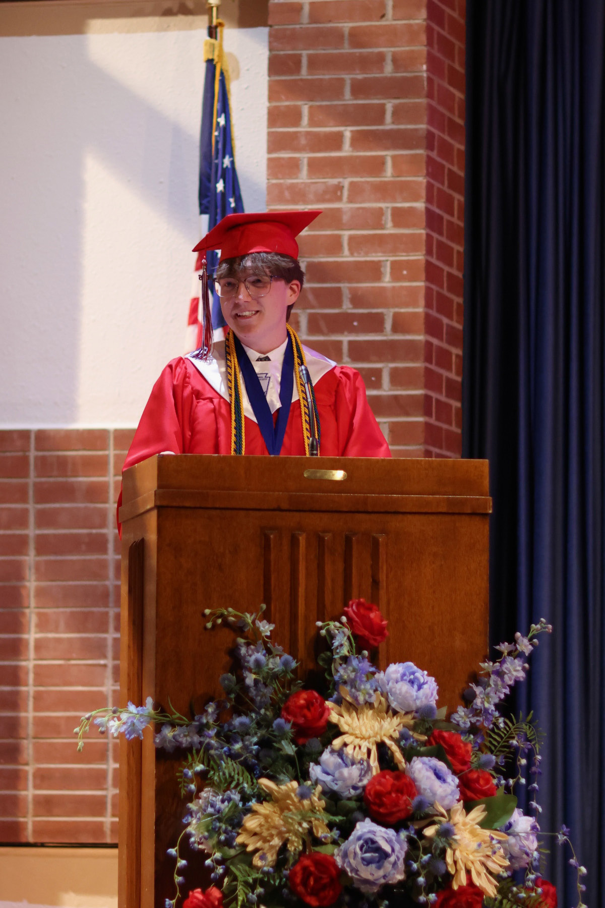 ATKNOXCITYHIGHSCHOOLGRADUATION Valedictorian Coltan Cox gave an inspirational address.