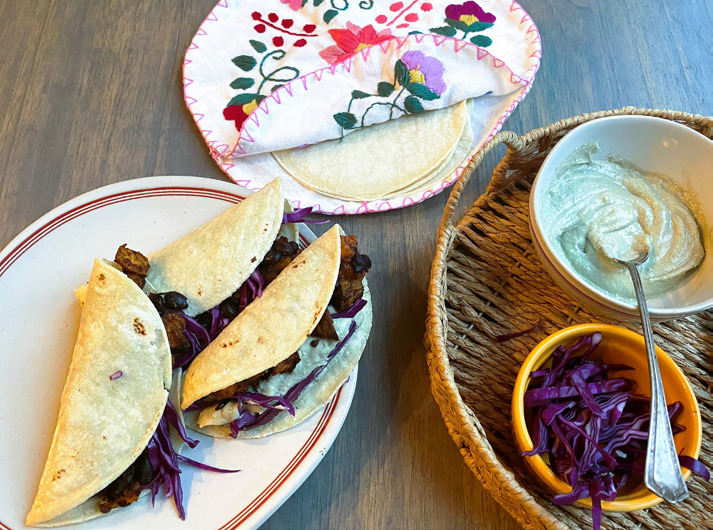 Spiced Sweet Potato and Black Bean Tacos