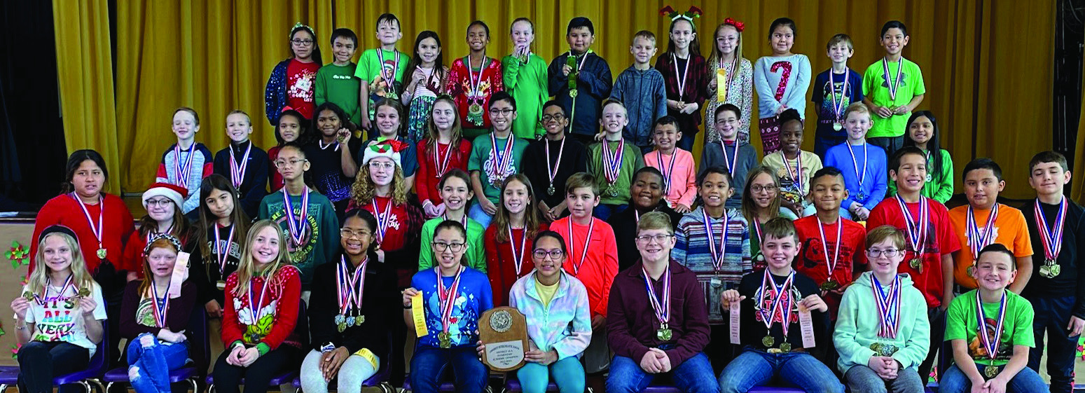 Munday Elementary School hosted the District 16A UIL Academic Meet competition on Dec. 7. Seven schools competed in the meet. Munday won the meet with 646.67 points. Benjamin was the meet runner up with 329.33 points. Placing third was Harrold with 260.33 points followed by Crowell, Electra, Chillicothe and Northside. Courtesy photo