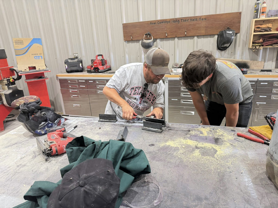 BENJAMIN WELDING Some of Benjamin’s high school students took a practice test for their welding certification test. They will get a chance to test next week. | COURTESY PHOTO