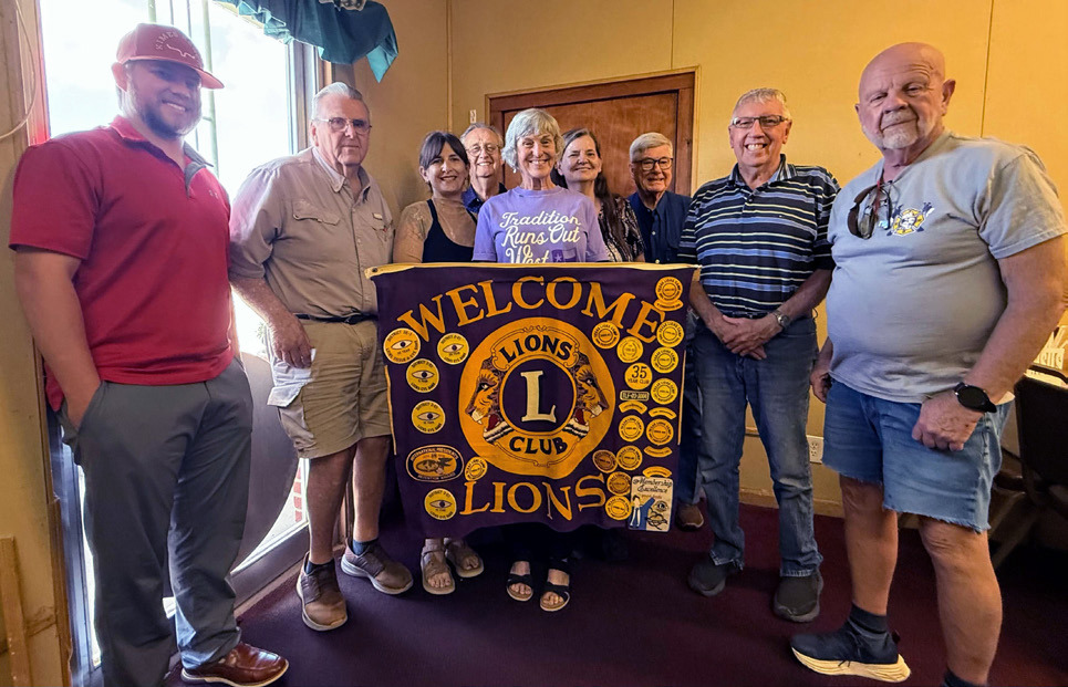 LIONSCOMMUNITYSERVICE Members of the Munday Lions Club have been working to spiff up Downtown Park in time for Fourth of July festivities. | COURTESY PHOTO