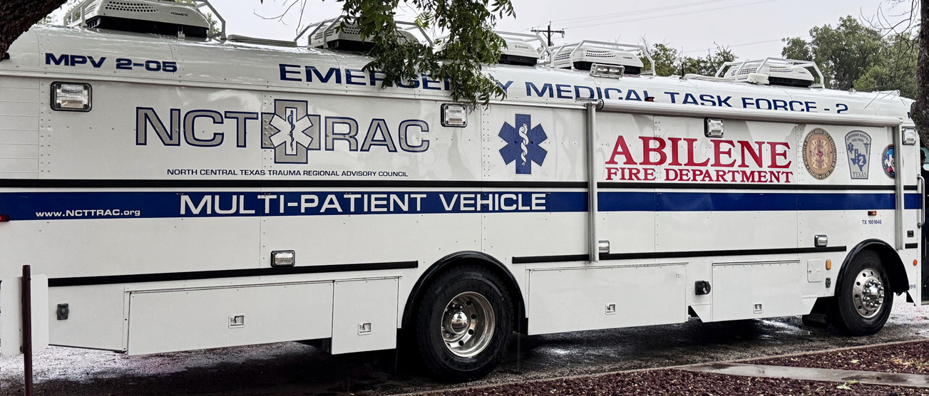 ABILENE FIRE DEPARTMENT The Abilene Fire Department brought their Emergency Medical Task Force Multi-Patient Vehicle to the Knox County Health Fair on Saturday. | RACHEL FARMER PHOTO
