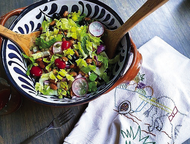 SUPERSALALD, PintoSaladwillofferacoolcrunchylunchordinner and can be put together in minutes. With the protein the beans offer, this super salad is also good on its own, and will make a nice way to keep the kitchen cool on hot summer days. | ANGELINA LARUE PHOTO