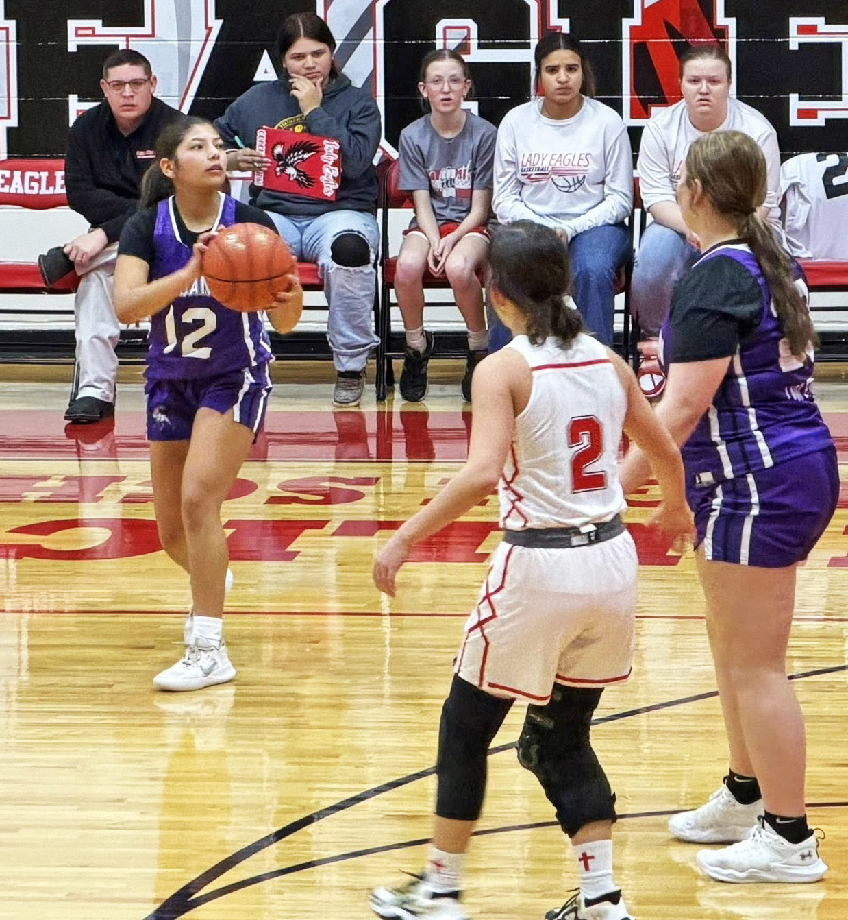 FIRST DISTRICTWIN Lady Stangs finally took control of the game in overtime and won 39-38 to earn their first district win of the season. | COURTESY PHOTO