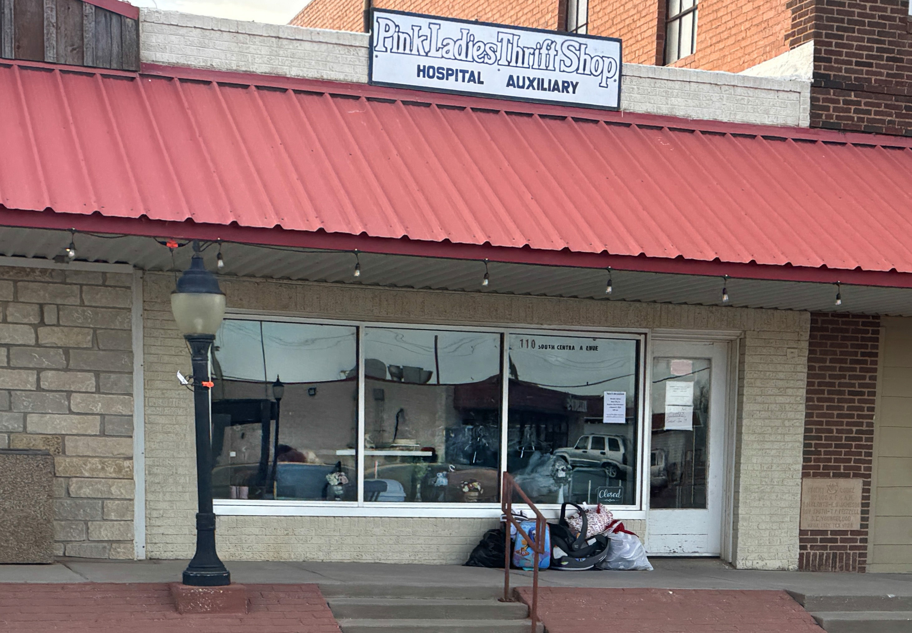 CRIME AGAINST CHARITY According to Betty Henley from the Pink Ladies Hospital Auxiliary, the thrift shop at 111 S. Central Ave. in Knox City suffered a burglary January 7, 2026. Thieves apparently broke in through the back door and stole a shopping cart full of merchandise. Police were called. It was the first time the shop had ever had such an incident, she said. The store is operated by volunteers who donate their time to help support the community and its hospital. | RACHEL FARMER PHOTO