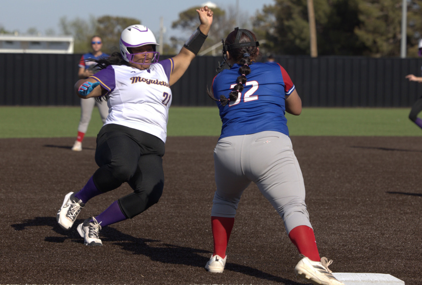 The Knox City girls softball team took a tough loss to the Munday Mogulettes April 6, 20-1. See story on page 6. | SHERI BATY