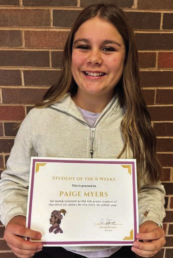 6th Grade PAIGE MYERS