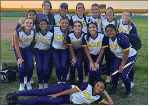 MAKING HISTORY The Munday Mogulettes made history this year by winning their first varsity game on the new fields and made a playoff run. | COURTESY PHOTO