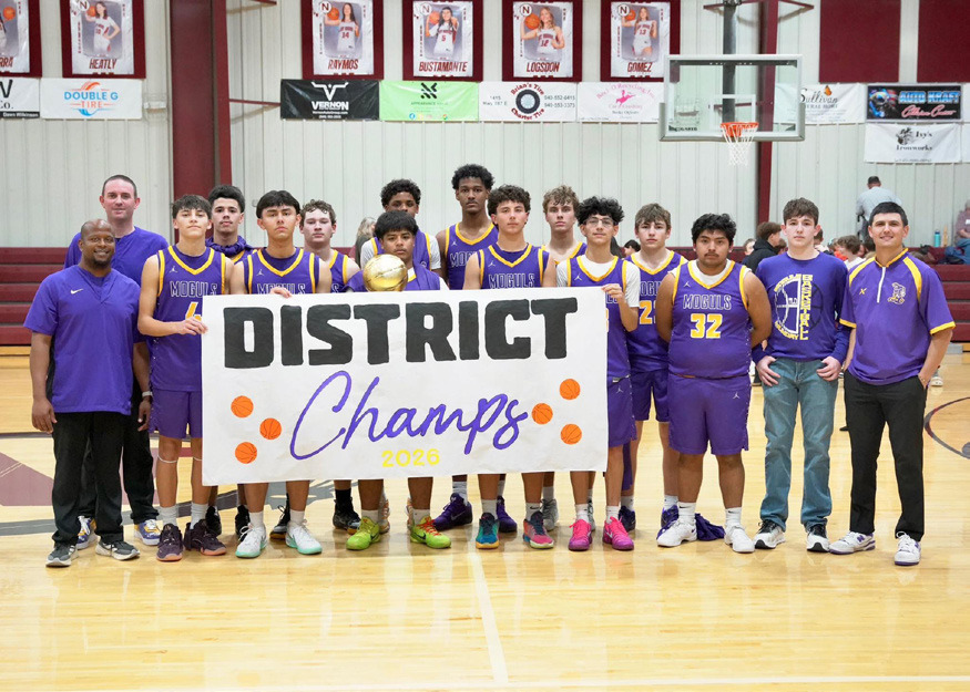 DISTRICT CHAMPS Congratulations go to the Munday Moguls varsity boys basketball for winning the district championship. | COURTESY PHOTO