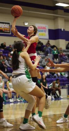 Jaden Baxter takes the jumper from the lane. | SHERI BATY PHOTO