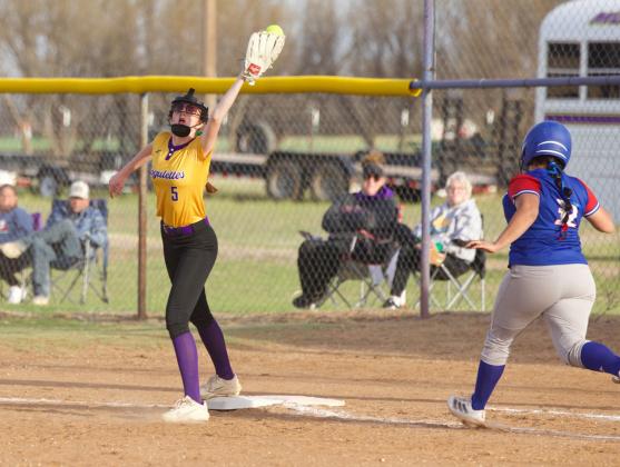 Munday gets the out at first base