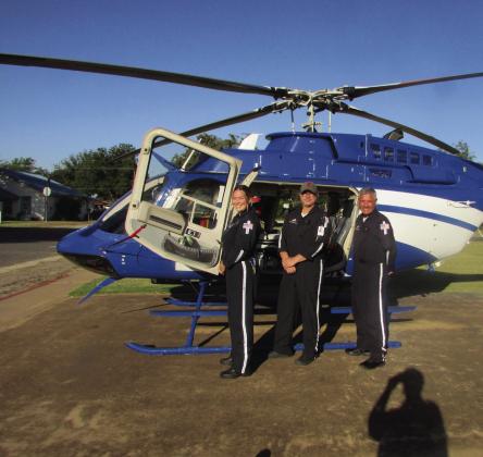 AIR EVAC TEAM Flight crew from the Abilene Air Evac units, Rebekah Morales, Randall Martin, Virgil Martin