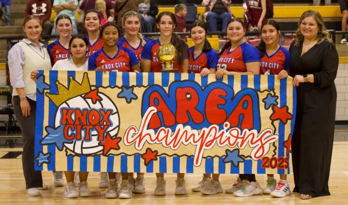 AREA CHAMPS Knox City defeated Rankin Tuesday night in Snyder to win the Area championship. | SHERI BATY PHOTO