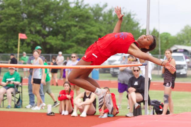 HIGH JUMP In girls high jump, Naveah Martinez finished 4th an advances to regionals. | SHERI BATY
