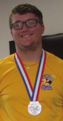 Aiden Loper brought home the silver in State Shot Put.
