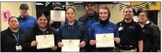 BDC staff members recognized by ICE - (back row, l-r) A. Clark, Pe. Ramos, Pa. Ramos, Lt. M. Reyna, Sgt. L. Rodriguez, (front row) Sgt. O. Chavarria, M. Hernandez, L. Price, and H. Rowland. Courtesy photo