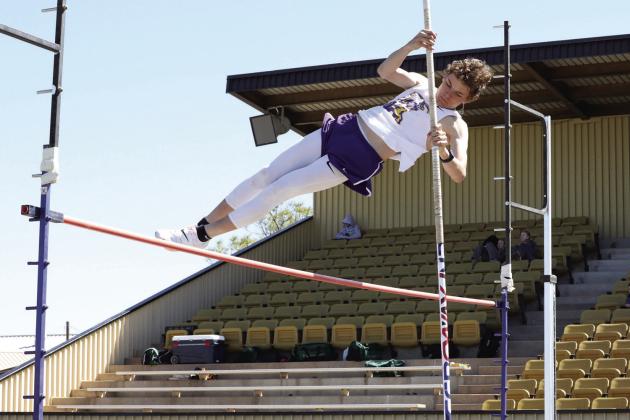 MHS Haiden Bowman set the bar high in pole vault competition Sheri Baty/The Knox County News-Courier