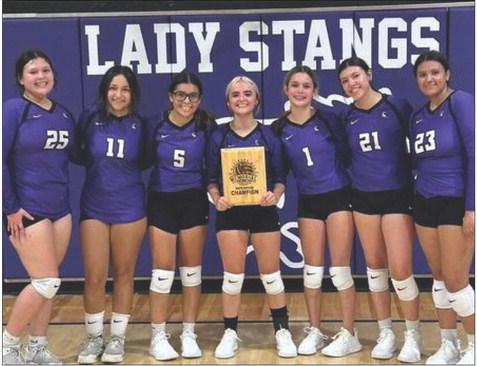 BENJAMINSUCCESS On day one of the Marlboro ManTournament the Benjamin JV Lady Stangs brought home the first Championship Plaque. | COURTESY PHOTO