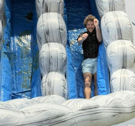 BENJAMIN ATTENDANCE PARTY When you have great attendance, you get rewarded with a party—at least at Benjamin! For 69 Benjamin students, an afternoon of fun on water slides was in store on Monday afternoon. The unseasonably hot temperatures came in handy. | COURTESY PHOTOS