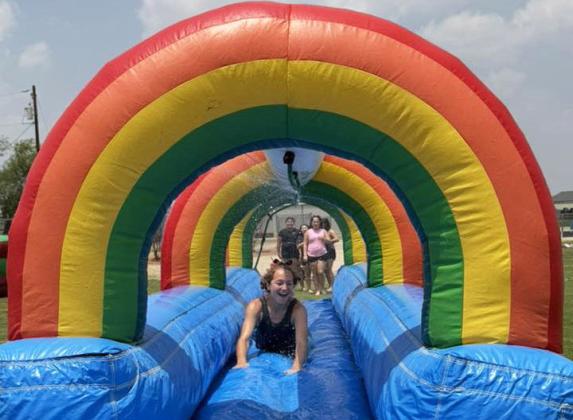 BENJAMIN ATTENDANCE PARTY When you have great attendance, you get rewarded with a party—at least at Benjamin! For 69 Benjamin students, an afternoon of fun on water slides was in store on Monday afternoon. The unseasonably hot temperatures came in handy. | COURTESY PHOTOS