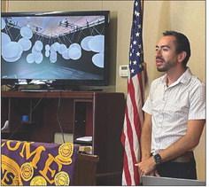Alejandro Trevino delivers presentation at Lions Club. Don Thompson/The Knox County News-Courier