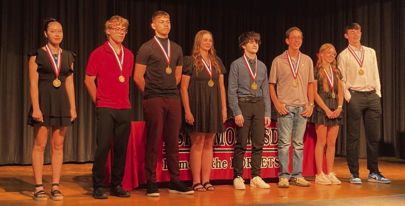 ALL STAR CAST Munday student Luke Latham and Benjamin student Electra Estrada were selected for all star cast awards at the UIL bi-district one act play competition in Aspermont Mar. 20.