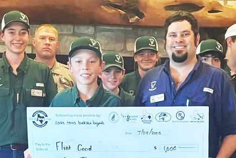 $1,000 SCHOLARSHIP from the Texas Brigades was awarded to following his dedicated participation in their youth wildlife conservationist camps. | COURTESY PHOTO
