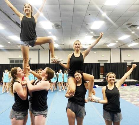 CHEERCAMP Benjamin High School cheerleaders attended the Cheer Camp at National Cheer Association and brought home the Superior Ribbon for Situational Chant award. | COURTESY PHOTOS