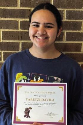 YARETZI DAVILA 7TH GRADE