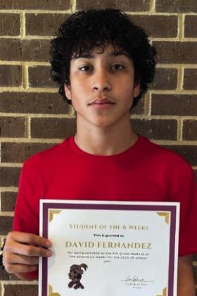 DAVID FERNANDEZ 8TH GRADE
