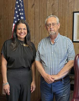 DEVELOPINGANDPROMOTINGKNOXCOUNTY Adriana Stowers visits Knox County Judge Don Thompson. | COURTESY PHOTO