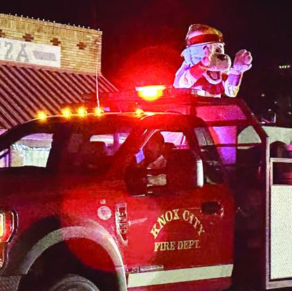 KNOX CITY FD WITH SPARKY THE FIRE DOG
