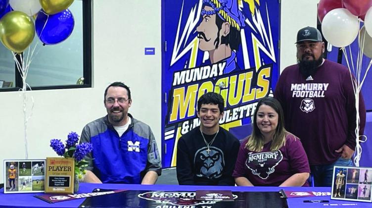 Christopher Garcia signs with McMurry. Courtesy Photo
