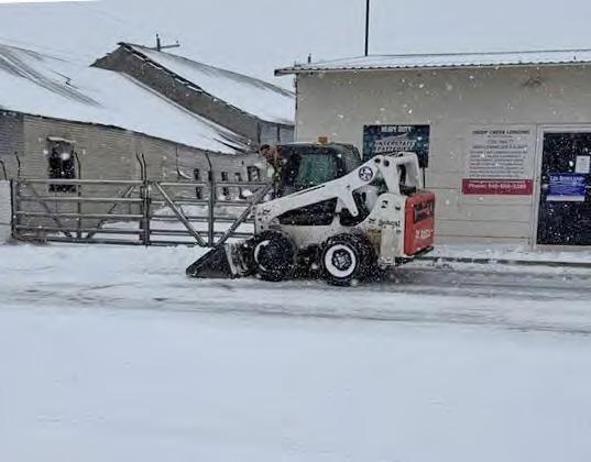 PLOW IS READY Over the weekend Knox County saw its share of frozen precipitation and temperatures in the single digits. The plow was ready to go in Knox City. | COURTESY PHOTO