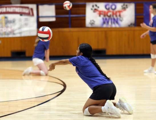 VOLLEYBALL BASICS Ximena Samano and her teammates practice the basics. | SHERI BATY