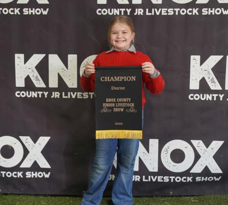 SWINE, CHLOE MYERS, GRAND CHAMPION, DUROC
