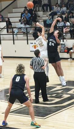 MUSTANGS IN CONTROL The Benjamin Mustangs Hosted Northside on Tuesday, Jan. 13, for their third district game of the season. The Mustangs entered the game with backto- back district wins and were in control most of the game. | COURTESY PHOTO